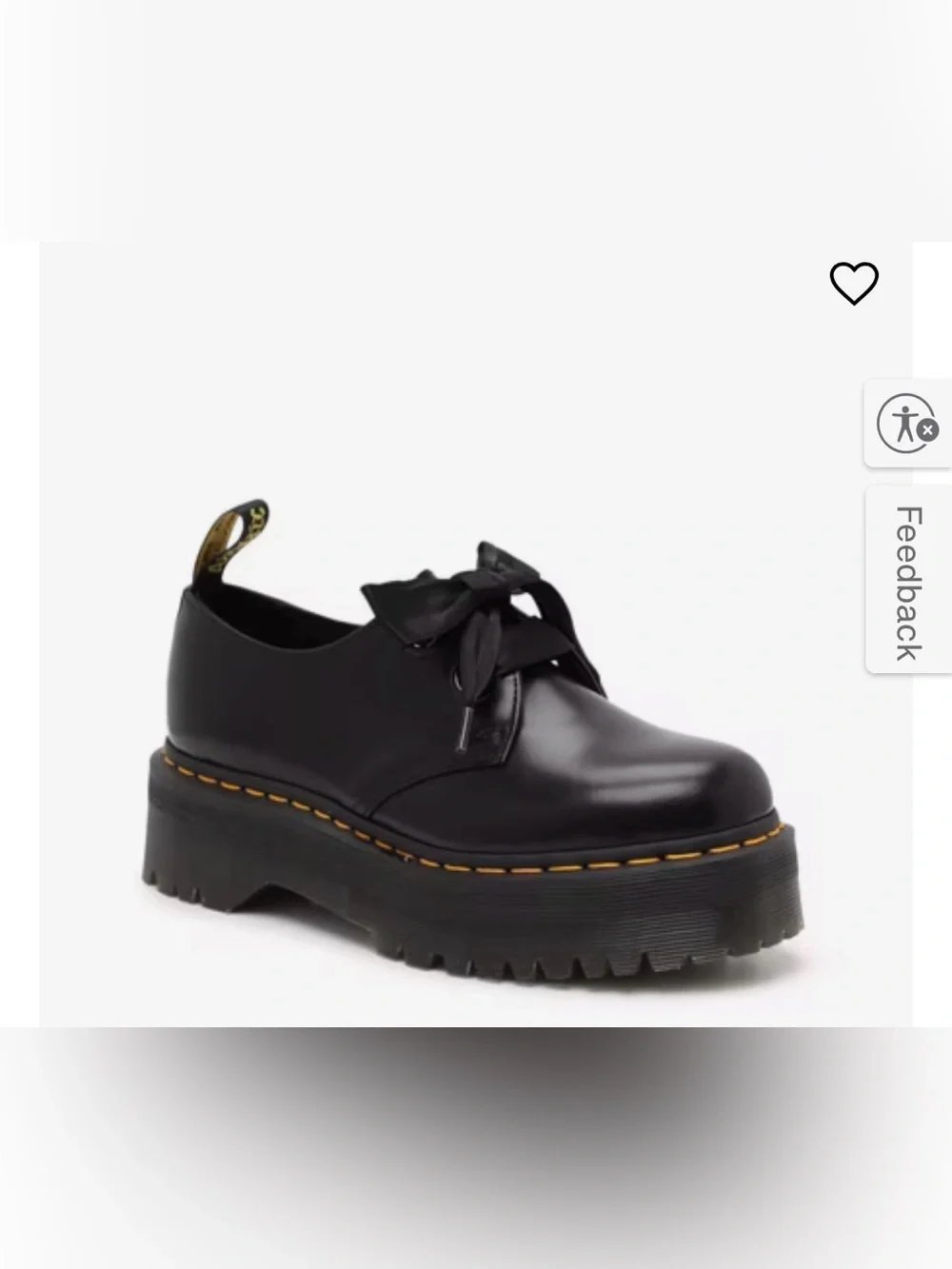 Dr. Martens Holly Platform Oxford - Women's size 8 patent leather black EUC